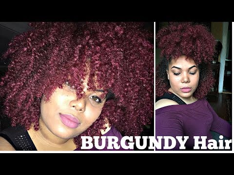 How I Dye My Natural Hair BURGUNDY! | Adore...