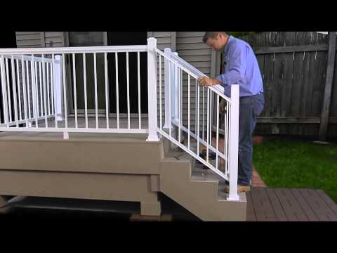 How to install the harmony railing aluminum stair panel