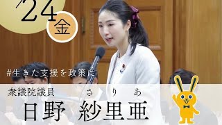 2026.4.24.国民民主党日野紗里亜衆議院議員の厚生労働委員会での質疑