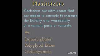 Plasticizers | Building Materials| Civil Engineering #shorts