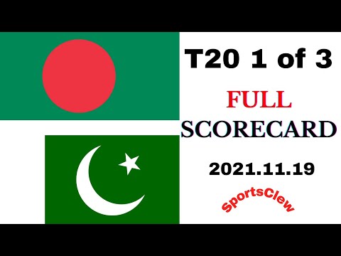 Pakistan vs Bangladesh 1st T20 | Full Scorecard |  ICC Men's T20 2021