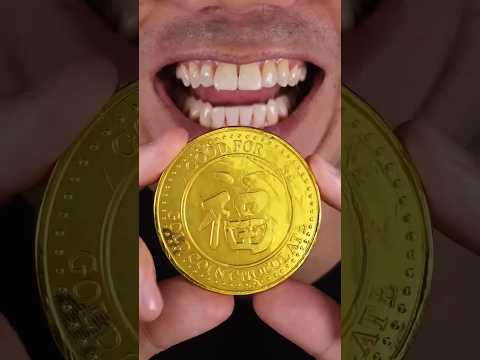 Satisfying Big Gold Coin Chocolate🍬😙