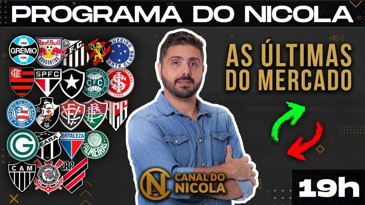 AO VIVO: RAMÓN DÍAZ, HULK, BAHIA, FLA-FLU, VERDÃO, SP, ZÊRO, VASCO, GRENAL, PEIXE, BOTA+