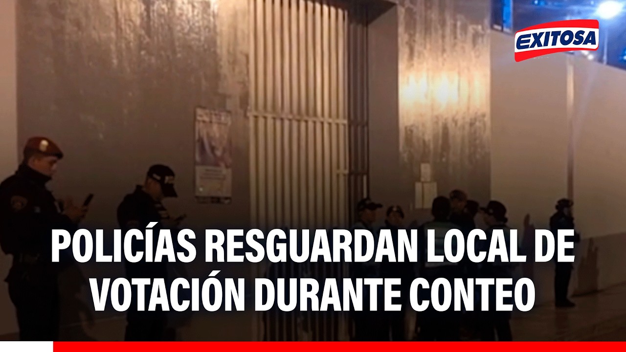 🔴🔵 Policía Nacional resguarda centro de votación en San Juan de Miraflores