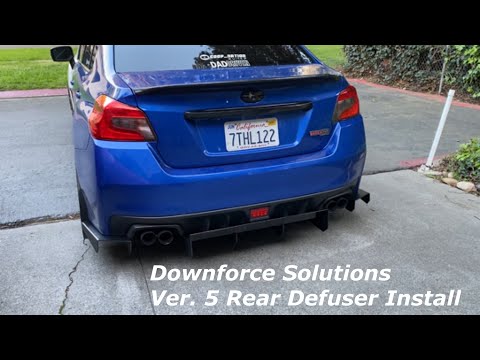 Downforce Solutions Ver. 5 Rear Defuser Install! 2017 Subaru WRX | Subaru 2015 2016 2018 2019 2020