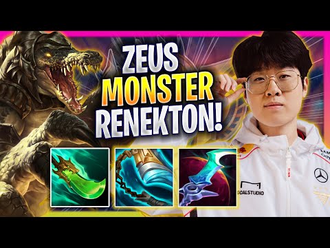 ZEUS IS A MONSTER WITH RENEKTON! - HLE Zeus Plays Renekton TOP vs Shen! | Season 2024