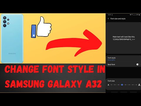 How to Change Font Style in SAMSUNG Galaxy A32 / A32 5G - Customize Font Look