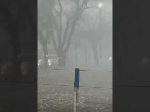 Terrible caída de granizo en Calchín, Córdoba.🎥 20/09/26 #tormenta