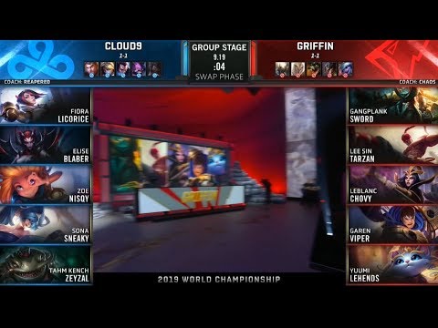 C9 vs GRF Highlights Game 1 Worlds 2019 Group A Day 4 | Cloud9 vs Griffin
