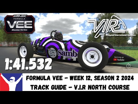 iRacing Formula Vee Virginia International Raceway VIR North Track Guide - 1:41.532 - Wk 12 S2, 2024