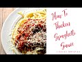Will Tomato Paste Thicken Spaghetti Sauce