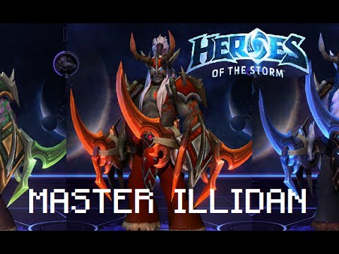 HOTS // Master Illidan Showcase (All Skin/Color Variations!)