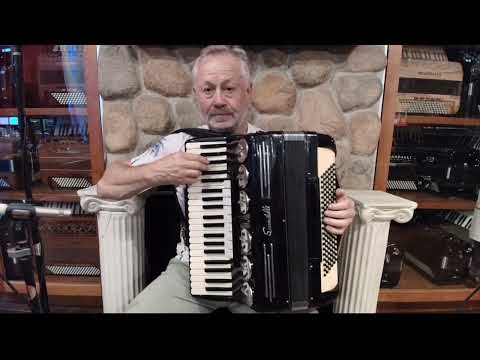 8155 - Black Scandalli M519/7 Piano Accordion LMMH 41 120 image 2