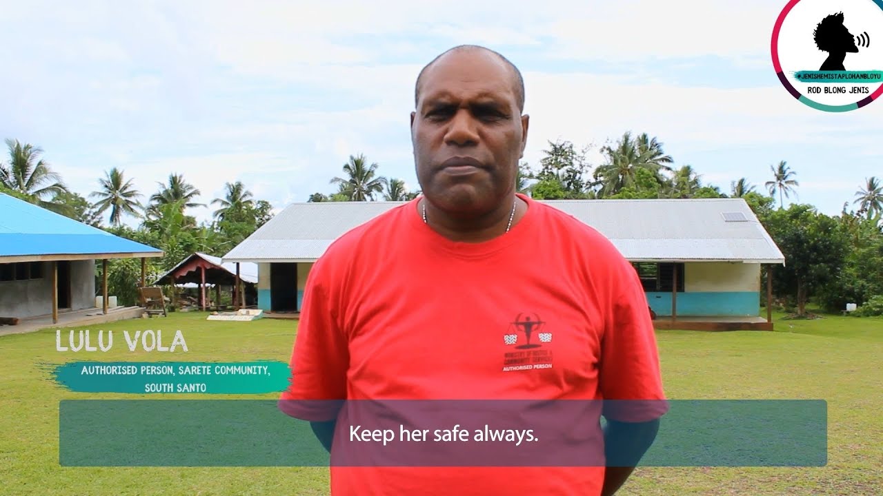 Authorized Person Lulu Vola Sarate Vanuatu - Male Champion of Change, 16 Days of Activism 2021