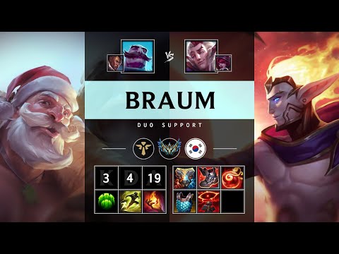 Braum Support vs Rakan - KR Challenger Patch 25.09