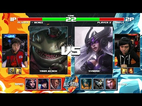Bengi Tahm Kench vs Maple Syndra | Round of 32 1v1 Tournament All-Stars 2016 | Korea vs LMS