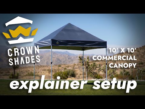 Crown Shades 10' x 10' CenterLOK® Commercial Canopy - MP100 Explainer Setup video thumbnail