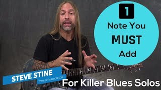 One Note You MUST Add to Your Pentatonic for Killer Blues - Steve Stine Guitar Lesson