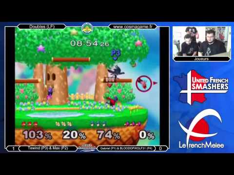 Melee @ Cosmagame #3 - Doubles LF - Tewind & Maxattack vs BLOODOFWOLF31 & Gabriel