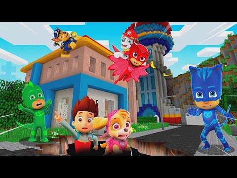 PJ Masks Save Paw Patrol in Minecraft—You Won't Believe What Happens!