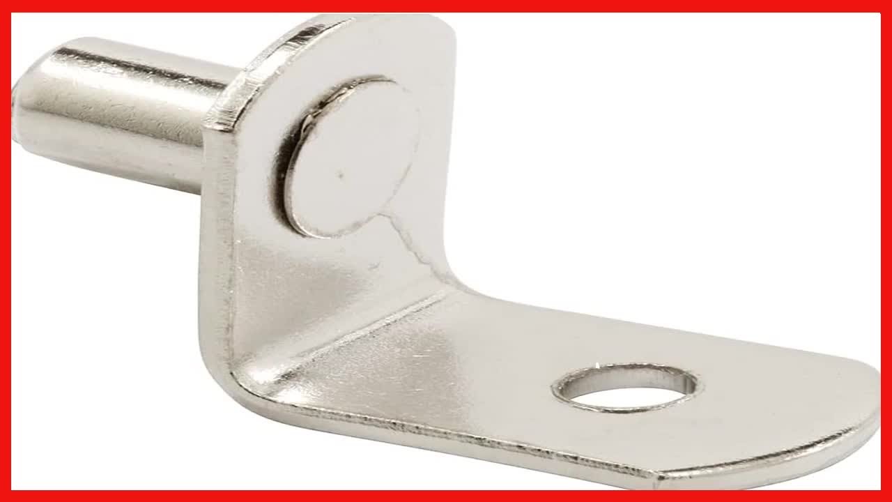 Prime-Line U 10169 Shelf Support Peg, 1/4 inch, Steel, Nickel Plated (Pack of 8)