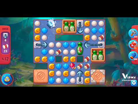 Fishdom. 8958 hard level no boosters and diamonds. 18 moves