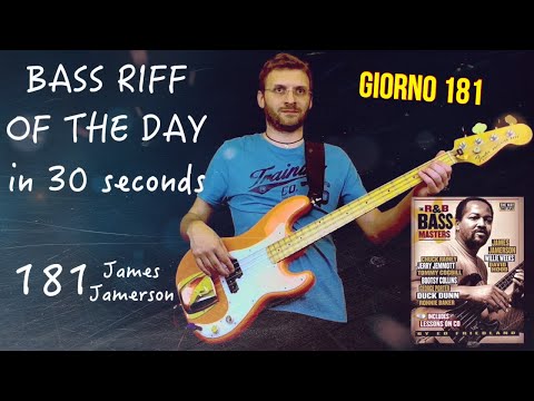 Bassline R&B Master James Jamerson style Bass Riff of the day in 30 seconds fender p giorno 181