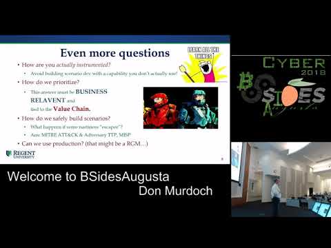 BSidesAugusta 2018 - Don Murdoch - Skill Sharpening @ the CyberRange