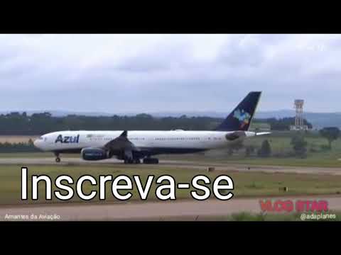 O AIRBUS 330 da azul decolando de csmpinas