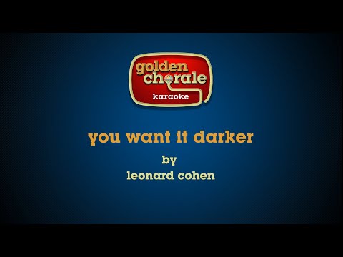 leonard cohen - you want it darker (karaoke)