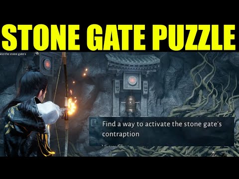 Where winds meet - find a way to activate the stone gate contraption (Puzzle solution)