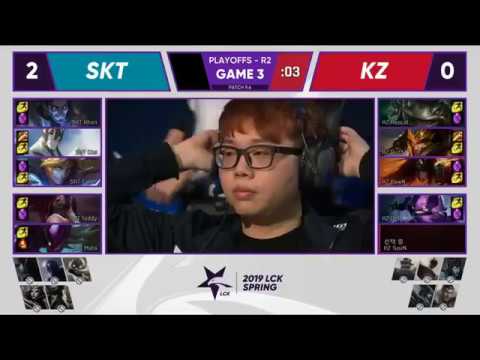 SKT Faker Akali VS KZ Pawn Azir Game 3 Highlights   2019 LCK Playoffs Round 2