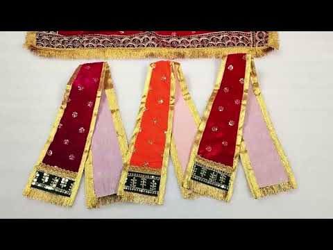 Ganeshji Krishna Gauri Ganpati Laxmi Decoration Uparna Khes Accessories - set of 4 video