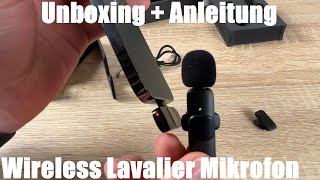 Wireless Lavalier Mikrofon für iPhone - Ansteckmikrofon Kabellos Microphone Unboxing und Anleitung