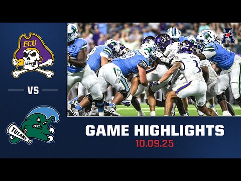 East Carolina vs Tulane Football Highlights | October 9, 2025