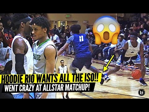 HOODIE RIO TOYING WITH DEFENDERS IN ISO BATTLE!! TEAM RIO VS TEAM YURI ALLSTAR GAME!