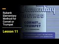 trumpet first notes rubank elementary method for cornet or trumpet lesson 11