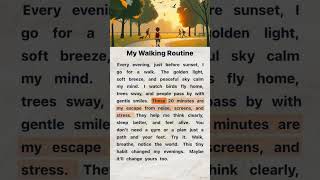 My Walking Routine | English Reading and Listening Practice #easyenglish #englishforbeginners