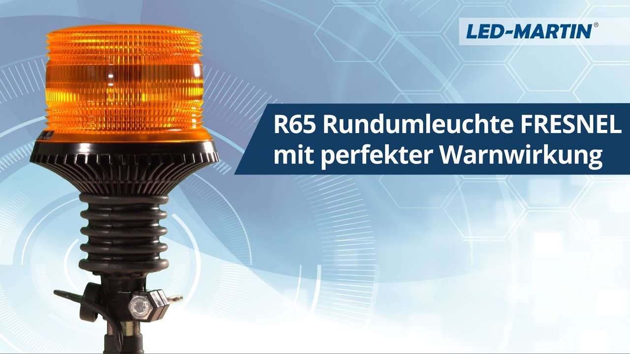 LED-MARTIN® R65 Design Rundumleuchte BRILAR Magnetfuß - gelb