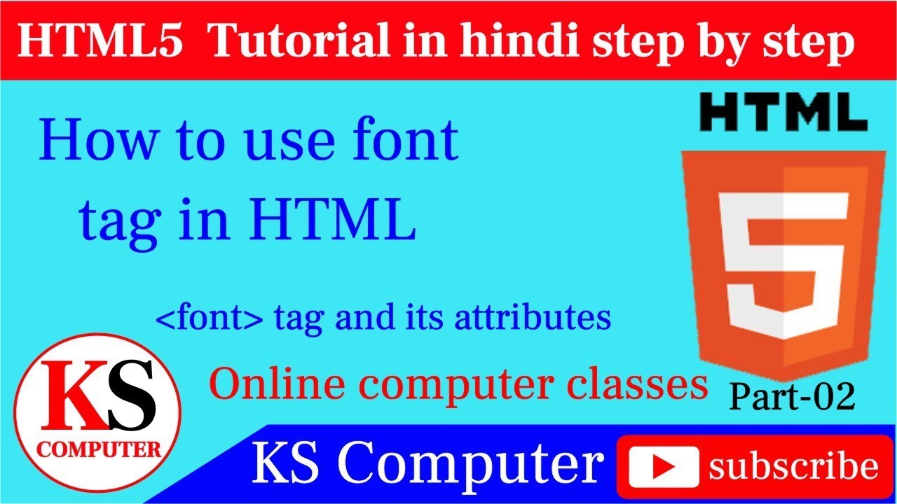 What is font tag and how to use font tag in HTML !HTML in Hindi