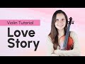 Love Story Violin Tutorial Francis Lai Violin Lesson Violin Cover Sheet Music