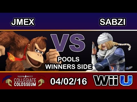 Tespa Collegiate: 2GG | Jmex (Donkey Kong) Vs. Sabzi (Sheik) Pools Winners - Smash Wii U