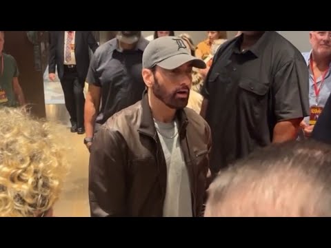 "It's the guy from Fortnite!" - Eminem attending 'STANS' premiere in New York