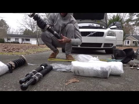 BC coilover install on Davids volvo