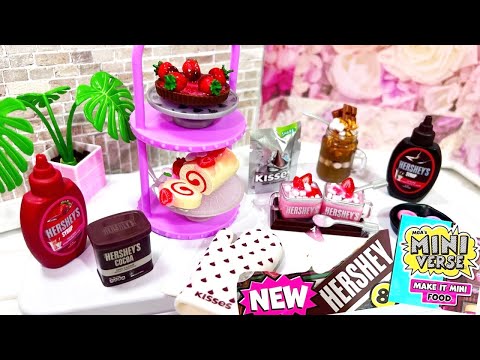 New #Miniverse Hershey MultiPack - Unboxing & Make Strawberry Chocolate Desserts