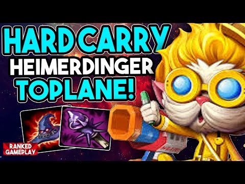 HEIMERDINGER HARD CARRYING RANKED! WHAT IS THIS DAMAGE TOPLANE!? - League of Legends