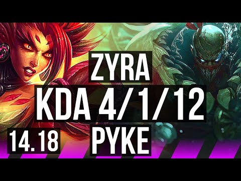 ZYRA & Draven vs PYKE & Lucian (SUP) | 4/1/12, Rank 6 Zyra | TR Grandmaster | 14.18