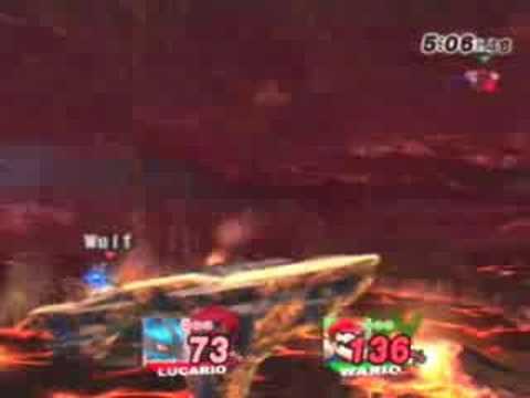 SSBB - GI (Wario) vs WolfBlade (Lucario)