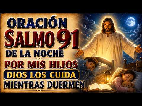 ORACIÓN SALMO 91 DE LA NOCHE POR MIS HIJOS | DIOS LOS CUIDA MIENTRAS DUERMEN