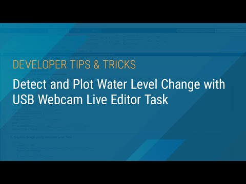 Detect and Plot Water Level Change with USB Webcam Live Editor Task